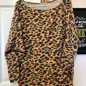 Leopard 3/4 Sleeve Top